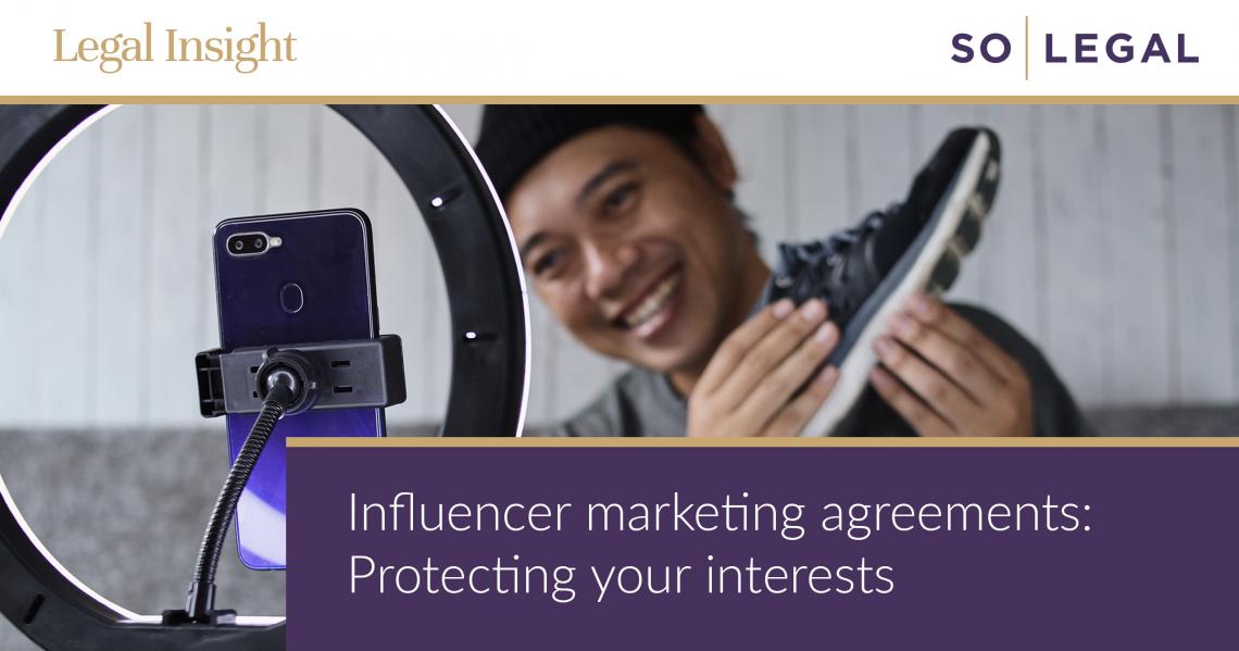 Influencer marketing agreements