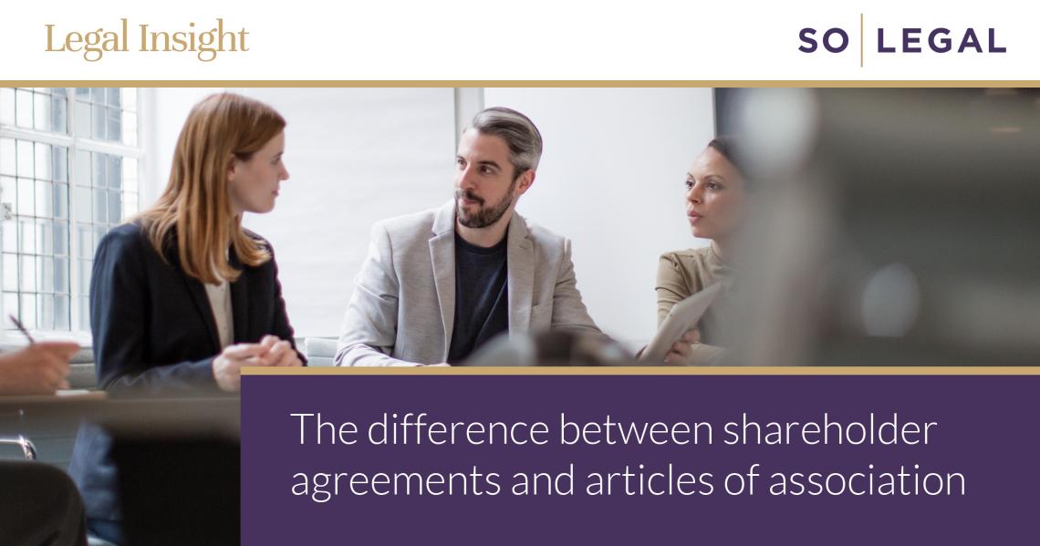 Shareholder agreements vs articles of association