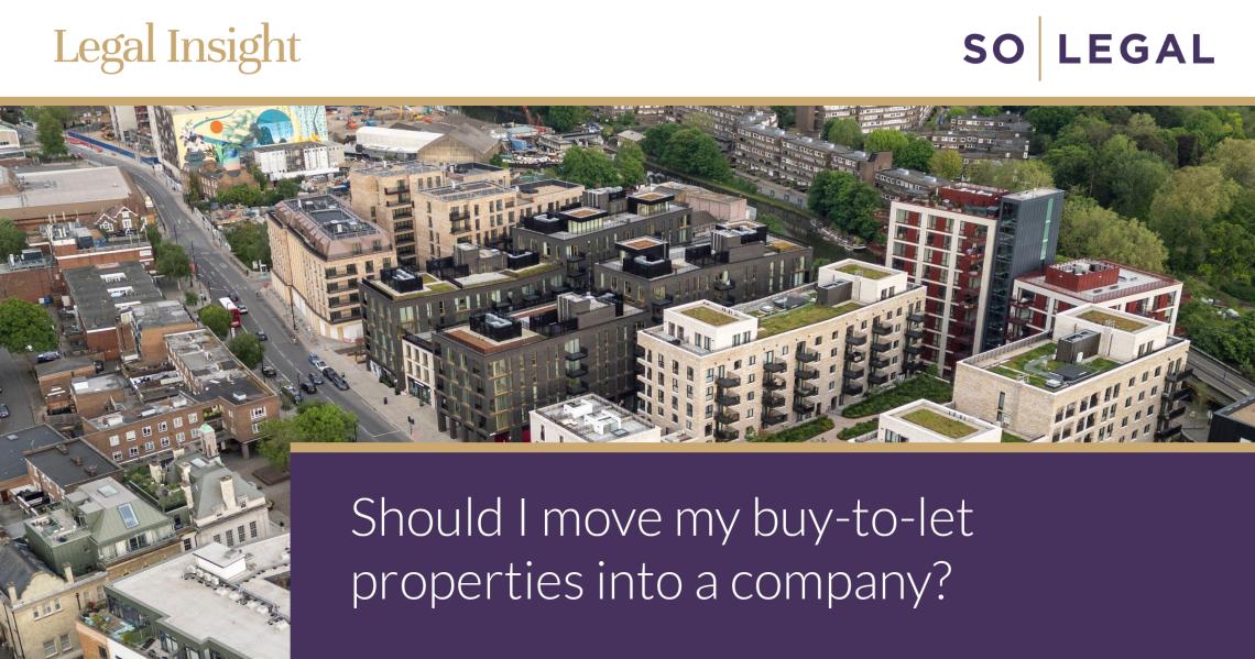 Move buy-to-lets into a company