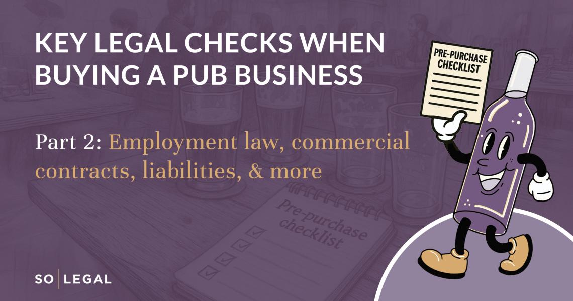 Buying a pub business