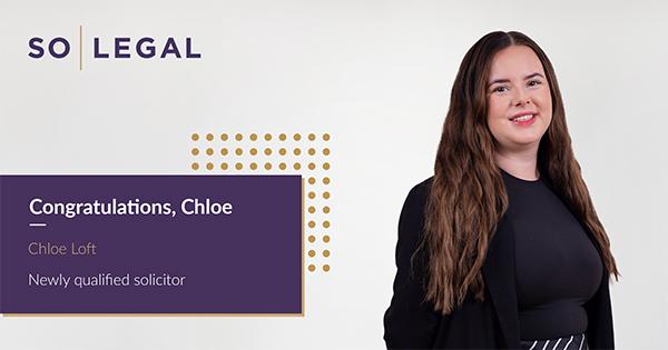 Chloe Loft newly qualified solicitor