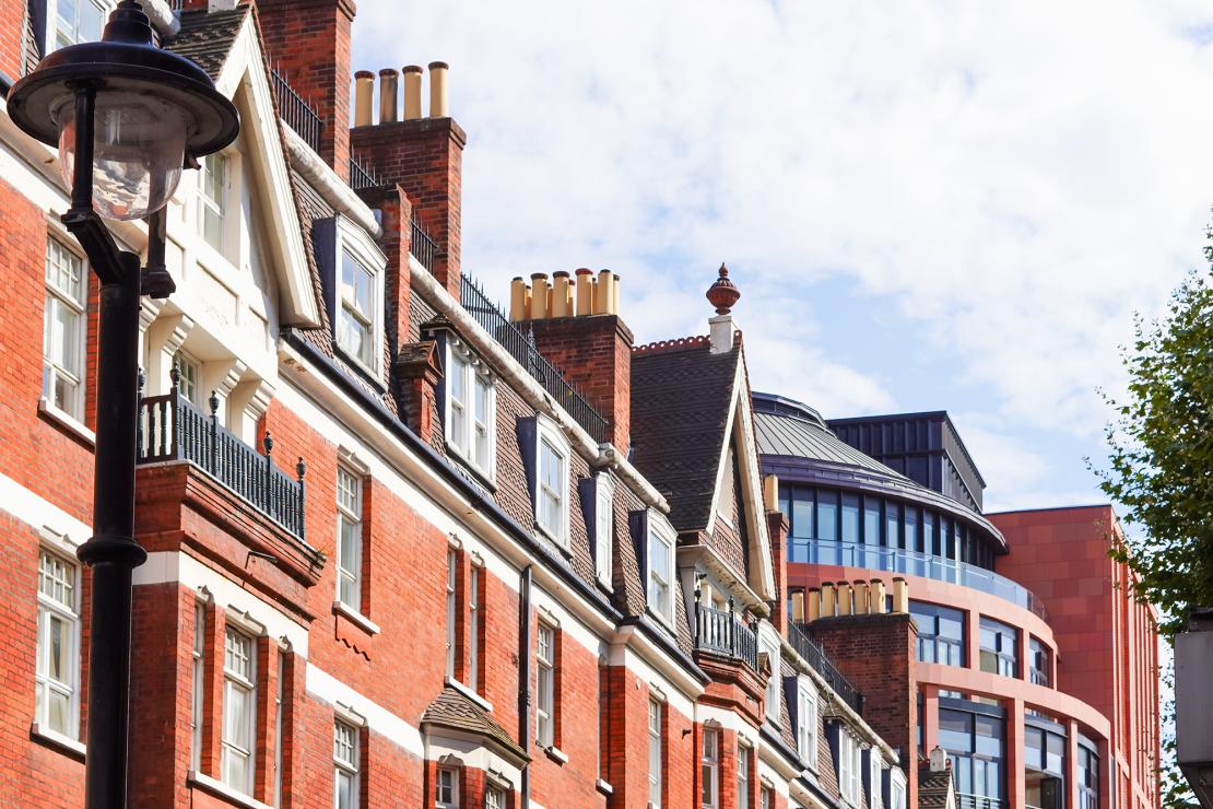 Residential apartment buildings with leasehold flats.