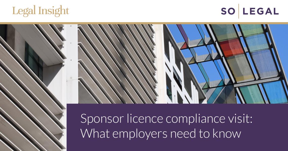 Architectural detail of the Home Office building in London, representing a sponsor licence compliance visit
