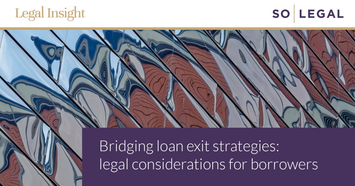Modern commercial building exterior relating to bridging loan exit strategies and property finance