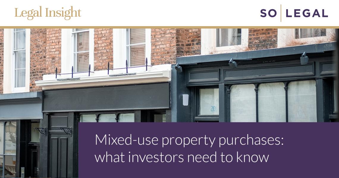 Mixed-use property building combining commercial premises with residential flats above.