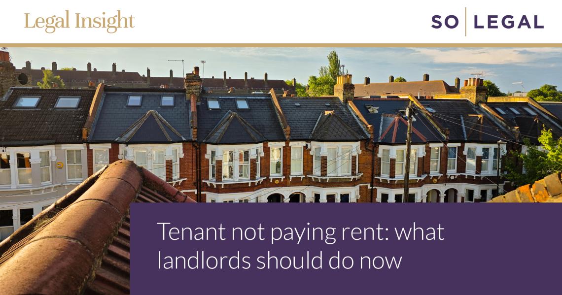 Rows of residential properties relating to landlord and tenant rent arrears disputes.