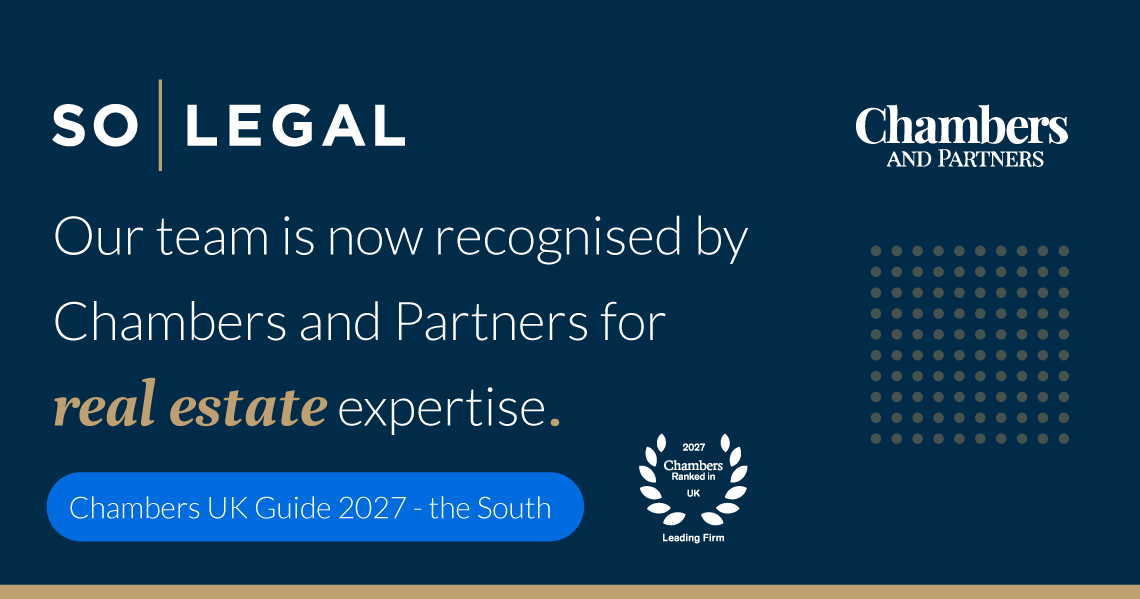 SO Legal recognised by Chambers and Partners for real estate expertise in the Chambers UK Guide 2027